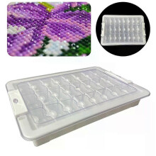 9/15/21/24/26/39 Grids Diamond Art Bärbar Pärlförvaringsorganisatör Liten Genomskinlig Broderilåda för