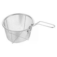 Cesta de freír de acero inoxidable, herramienta para freír al aire, cestas a granel fritas con mango