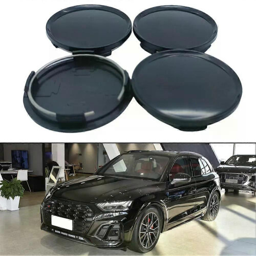 (μαύρο) 4 τεμάχια 63 χιλιοστά Proof Stylish Κάλυμμα Κέντρου Πλήμν