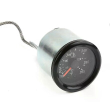 2 tums 52 mm visare mekanisk vattentemperaturmätare med sensor 130/265 svart framsida vit LED ABS+metall