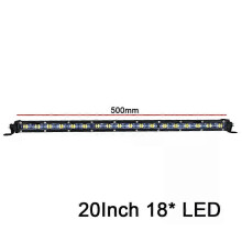 (12 LED-lamppärlor) 20/13/8 Aluminium 6D Spot Beam Slim LED Arbetsljusramp Enkelrad Bil SUV Terräng
