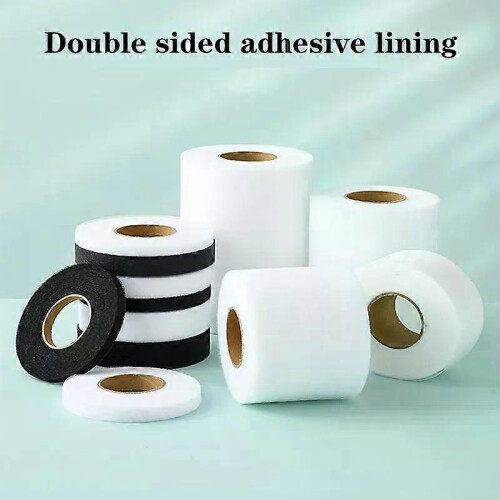 70Yards Black White Double-sided Interlining Adhesive Fabric Clothes Iron On Hem Tape Interlining Web