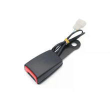 130MM 13mm Camlock Auto Car Front Seat Belt Buckle Padding Socket Plug Connector with Warning Cable