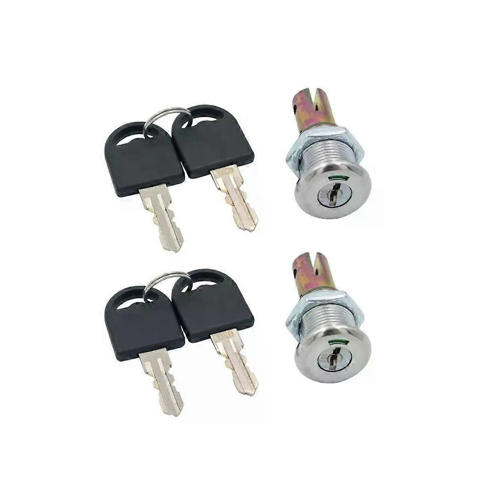 Lot de 2 serrures de tiroir et de meuble avec clé pour armoire, verrou de tiroir pour boîte aux lettres