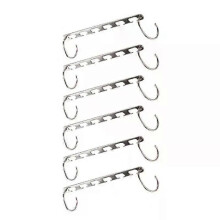Supporto per grucce in ferro antiscivolo per guardaroba, grucce magiche antideformazione, 6 pezzi per
