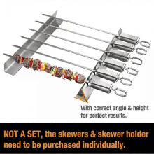 4 pezzi/set porta spiedini antiscivolo in acciaio inox resistente, utensili per barbecue, barbecue e