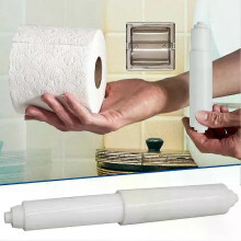 3 piezas de soporte para papel higiénico con resorte, fácil instalación, reemplazo ajustable.