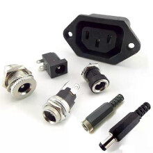 Conector hembra de fuente de alimentación de CC de 55 x 21 mm para puerto de carga, conector de montaje