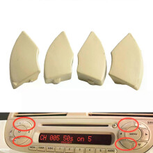 Tillbehör Lister Överdrag 4 Styck Alternativ Helt Nya Knapplistdelar För Fiat 500 Radio CD Hjälpsam