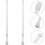 2 Pcs Shower Rod Telescopic White Curtains Tie Suspension Plastic Window Security Bars Adjustable Spring 1