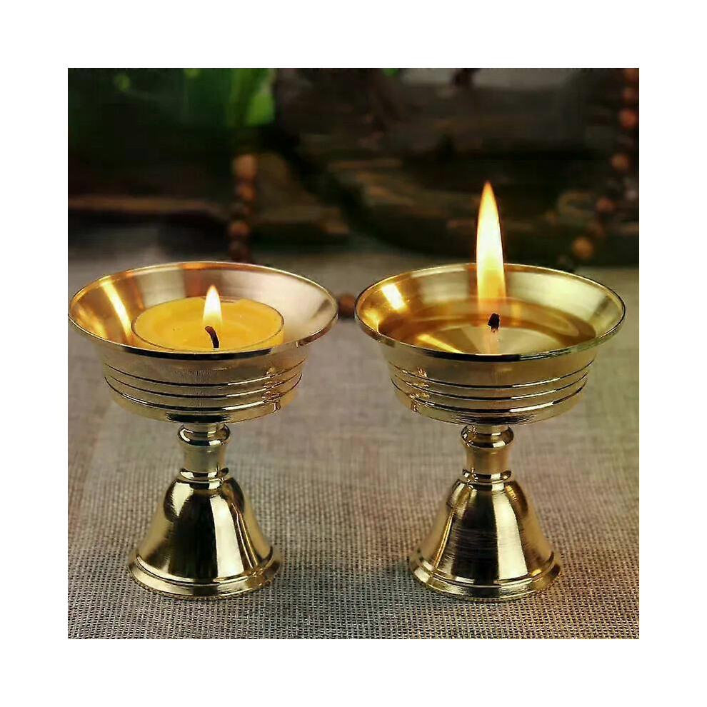 1 bougeoir en cuivre pour lampe à beurre, long chandelier, pour mettre une bougie, une tasse en cuivre,