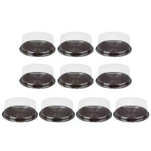 10 contenitori trasparenti in plastica per dolci, muffin e cupcake, da 8 pollici, per torte e pasticcini