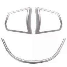 Passar till BMW F10 5-serie 525I 520I bil 2 st vänster och höger rattknappskydd + 1 st U-typ