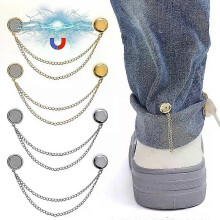 Magnetiska justerbara byxbensspännen för byxor, utdragbara, fasta ben, lösa knappar för jeans