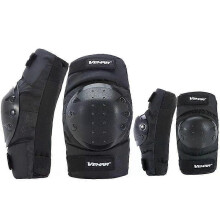 (Black XL) Combinations Motorcycle Gear Anti-fall Knee And Elbow Pads Are Equipped With A Short 4-piece Set Of Protective Gear Equipments