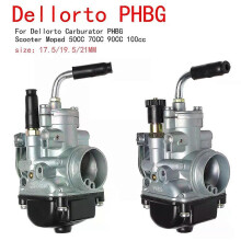 PHBG 175mm AD/195mm AD/21mm AD 2T Carburator Carb Moped/Scooter Manual And Stay Wire For Dellorto