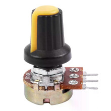 5 st 10K OHM 3-terminal linjär konisk roterande ljudpotentiometer av B-typ