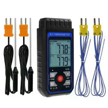 Termoelementtermometer Digital K-typtermometer med 4 termoelement - Mätområde 328-2500
