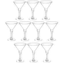 10 st Cocktailmuggar Plastfot Glas Dryck för Martiniglas Bägare Fest Bröllop Bägare Dryck