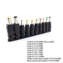 10 i 1 55x 21 mm DC honkontaktadapter för strömkontakter till DC-hane 63 60 55 48 40 35 25 21 17