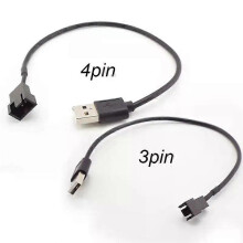 1/5/10 st 5V 30 cm PC Premium-fläktströmkabelkontaktadapter Mångsidig USB-adapter för 3-stifts eller