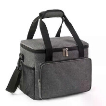 (Grey) Large Capacity Sewing Machine Storage Bags Tote Multi-functional Portable Travel Home Organizer Sewing Machine Accessories