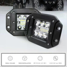 5 tums LED-arbetsljusramp för bil, infälld montering, terräng, 12V 24V, spotlight, floodlight, 9-36V