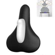 (Black White) Pelvic Floor Muscle Trainer 4 Modes Massage Repair Cushion USB Rechargeable