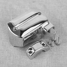 Nytt silverförkromat aluminiumlegering bromsvätskehuvudcylinderskydd tillbehör passar för Yamaha V-Star