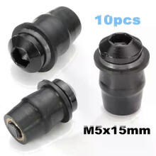 10 st/set universella tillbehör M5x15mm motorcykel vindrutebultar vindruteskruvar kit mutterbult skruv