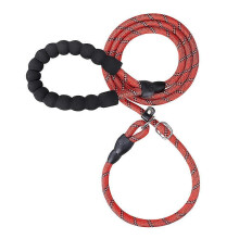 (As show, One size) Dog rope, pet training traction rope, reflective dual handle for traffic control safety, very suitable for dogs