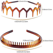 (As show, One size) Wavy Toothed Hair Combs - Set of 4 for Women Men Girls