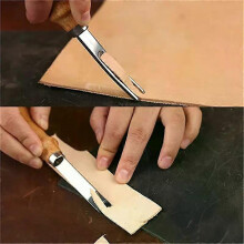 Biseauteuse pratique pour l'artisanat du cuir, couteau à biseauter, outil de bricolage avec manche en
