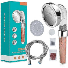 (As show, One size) Shower Head Shower Head Magichome Anti Limescale Shower Head with Water Saving Hose High Pressure Ion Filter System Filter