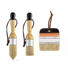 3-pack krita- och vaxpenslar borststencilpenslar för trämöbler heminredning väggdekor