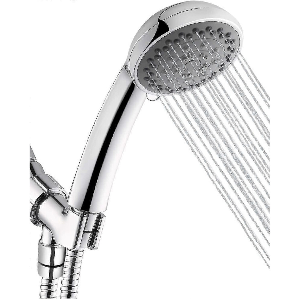 (As Show, One Size) High Pressure Shower Head With Pause Mode And Massage Spa 5 Settings Handheld Showerhead Sprayer With 60" Stainless Steel Hos 4633396571067