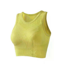 (A10, 09) Chest Pad Fixed Cup Shockproof Push-up Sports Underwear Women's Thin Hollow-out Beautiful Back Outer Wear Sports Bra For Summer