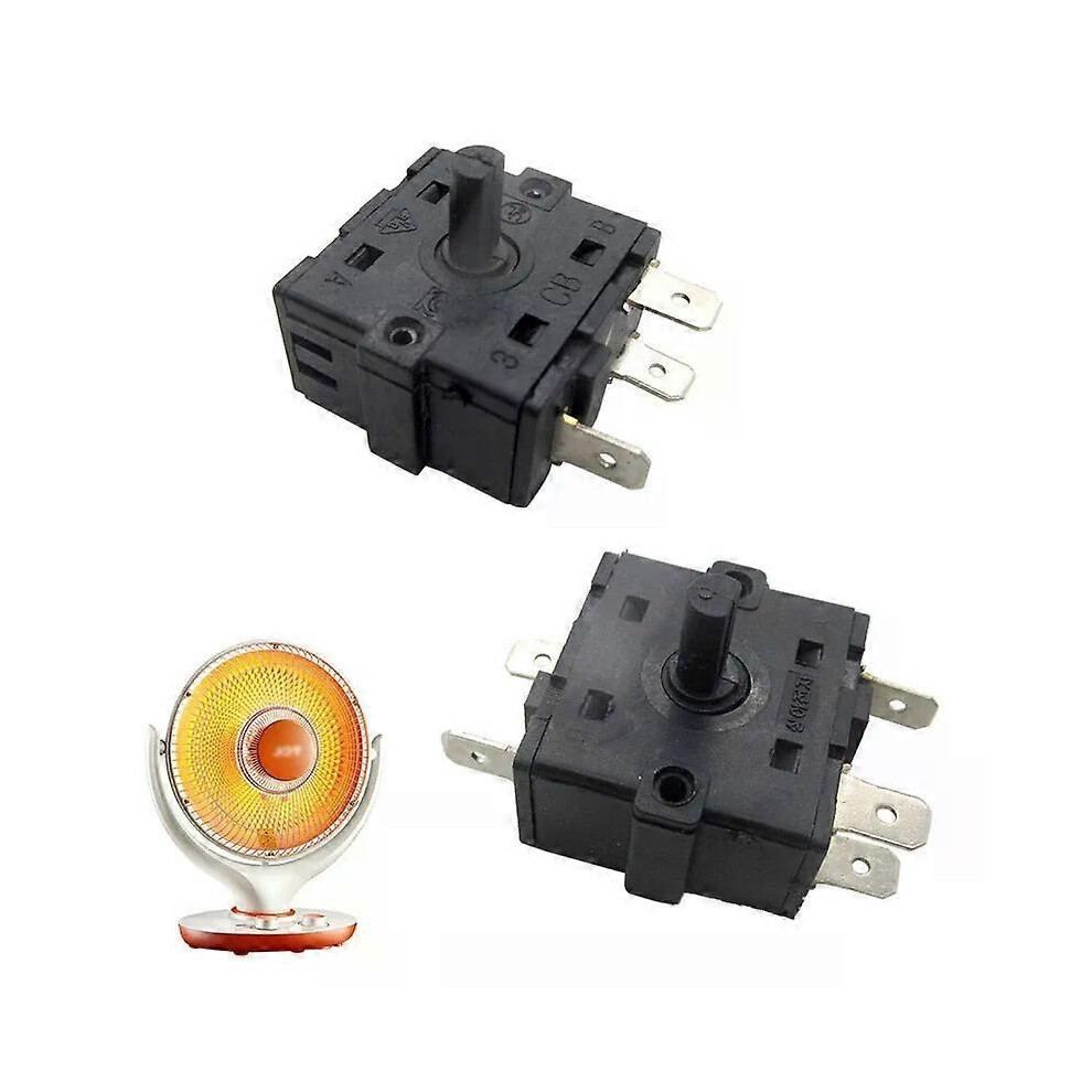 Sélecteur rotatif 3/5 broches 2/4 positions AC 250 V 16 A pour radiateur électrique
