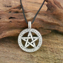 My Shape Pentagram Hebreisk Charm Pentagram Hänge Uttalande Halsband Herr Stjärna Amulettkedja Talisman