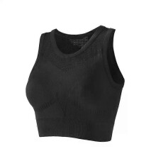 (A2, 01) Chest Pad Fixed Cup Shockproof Push-up Sports Underwear Women's Thin Hollow-out Beautiful Back Outer Wear Sports Bra For Summer