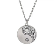 My Shape Yin-Yang Taichi Hänge Halsband Kinesisk Filosofi Taoistisk Symbol Livets Blomma Halsband