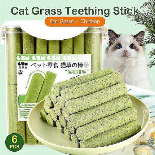 60PCS Cat Grass Teeth Grinding Stick Snacks Cat Teeth Cleaning Sticks Pet 1