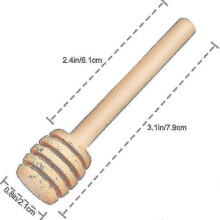 (As show, One size) Pack Of 100 Mini 3" Wooden Honey Spoon Sticks, Individually Packaged