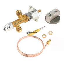 Lot de 3 vannes de sécurité de sécurité pour gaz propane GPL basse pression, filetage M8 x 1, thermocouple