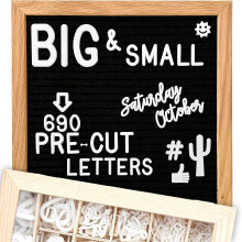 (As show, One size) Felt Letter Board 10x10 + Characters + Stand + Scissors + Canvas Bag + Aeroplane Box! Letter Board, Lettering Board, Message Board, Letter Signs, Vari