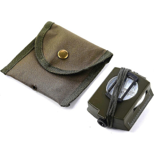 (As show, One size) Military Marching Compass with Pocket - Camping Hiking Navigation 2