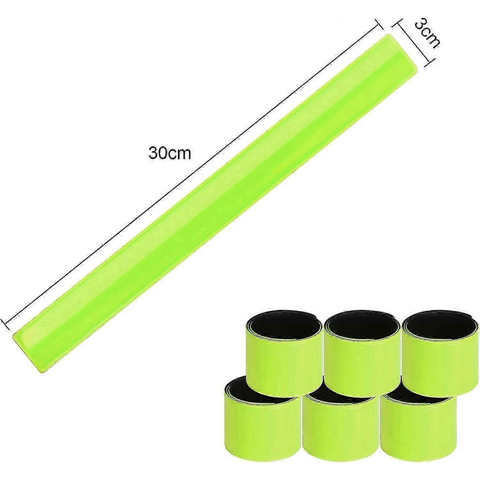 (As Show, One Size) Reflector Strips Reflective Snap Band Highly Reflective Wearable Wrist/Ankle Bands Snap Safety Armbands For Cycling Running Adults 4631898234305