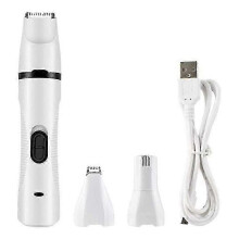 (As show, One size) 3-in-1 Pet Hair Trimmer USB Rechargeable