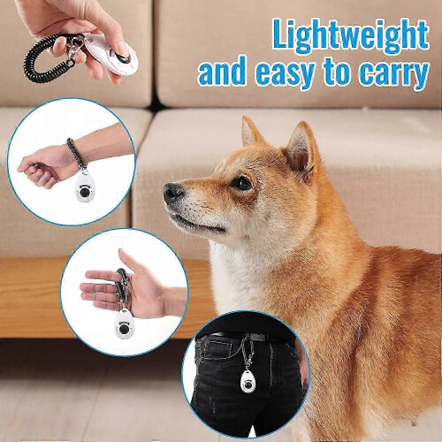 (As show, One size) 2 PCS Multi-Color Dog Clicker - Pet Training Clicker with Wrist Strap 2