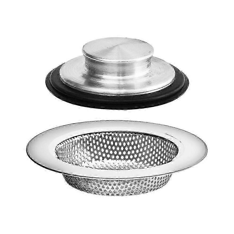 (As Show, One Size) Kitchen Sink Strainer And Anti-Clog Stopper Set 4631898233742